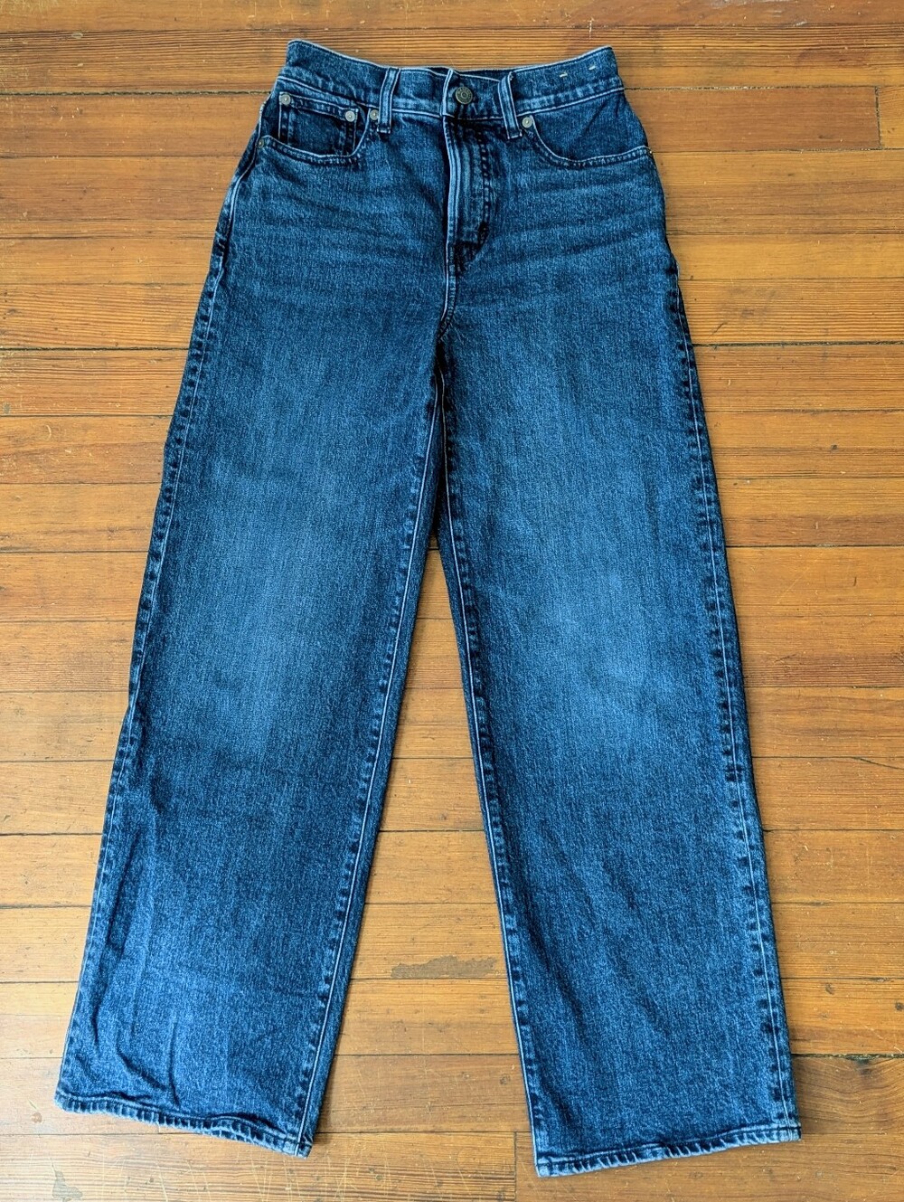 Madewell The Perfect Vintage Wide-Leg Jeans Rich Dark Wash Size 25